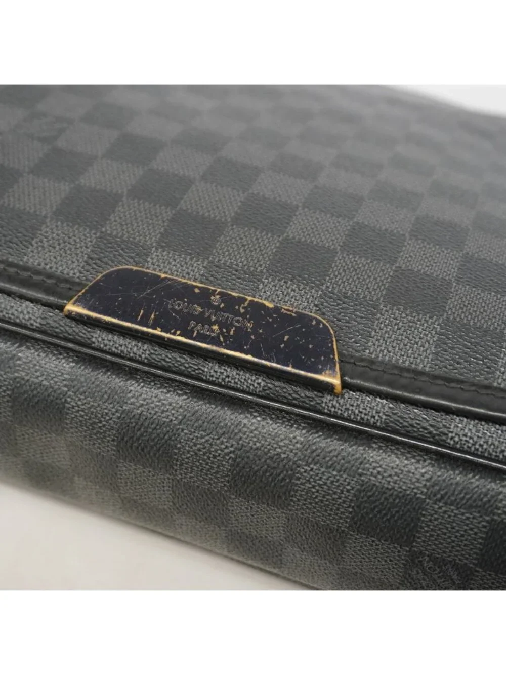 Louis Vuitton Shoulder Bag Damier Graphite Daniel MM Black Gray